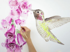 My Hummingbird really came to life once his eye was painted