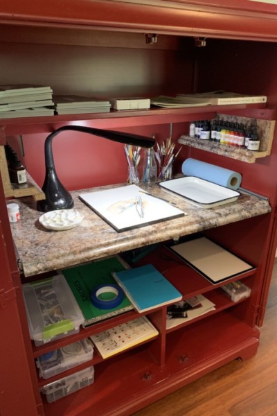 26 The DIY modified TV cabinet is brilliant! Can you upcycle a piece of furniture to become your studio?